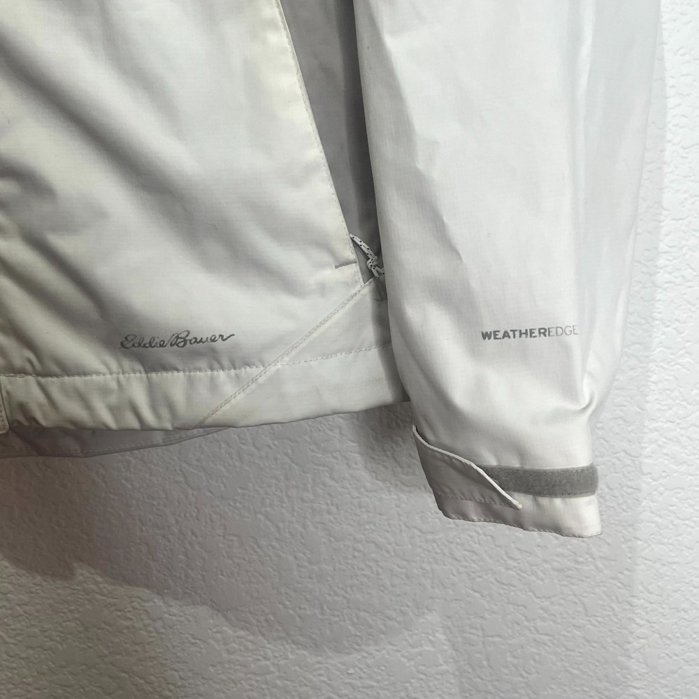Eddie‎ Bauer Weatheredge Rain Jacket Womens S White Gray Mesh Lined Waterproof - Picture 10 of 16
